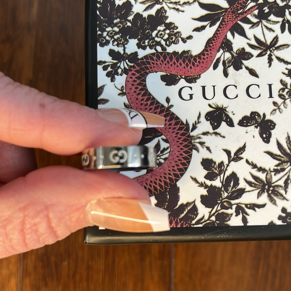 Gucci GG ring 925 silver size 6 NIB - Picture 3 of 3